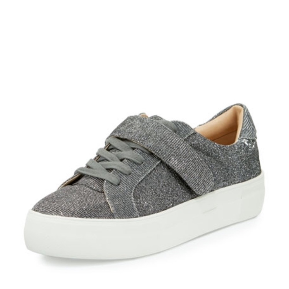J/Slides ‘Audrey’ Pewter Glitter Sneakers - Picture 2 of 7
